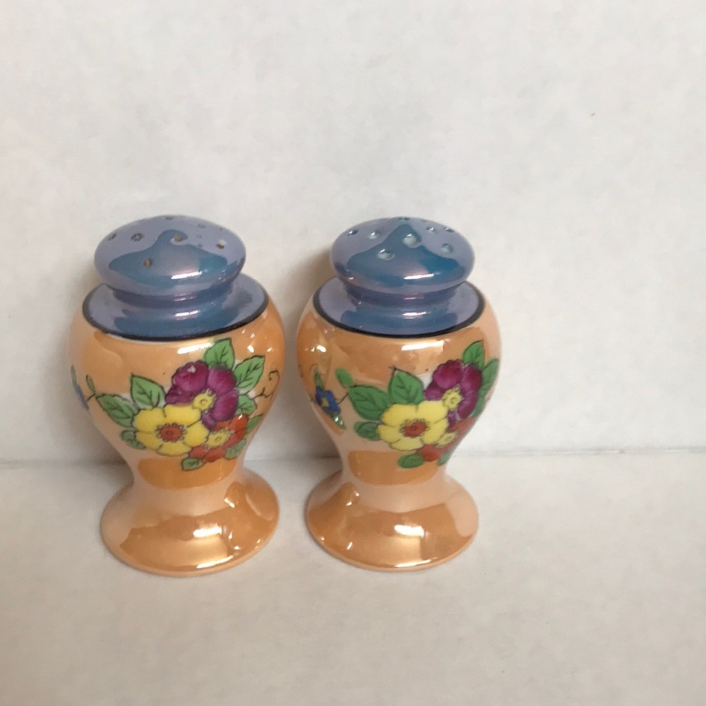 Vintage Salt & Pepper Shakers Ceramic Lusterware